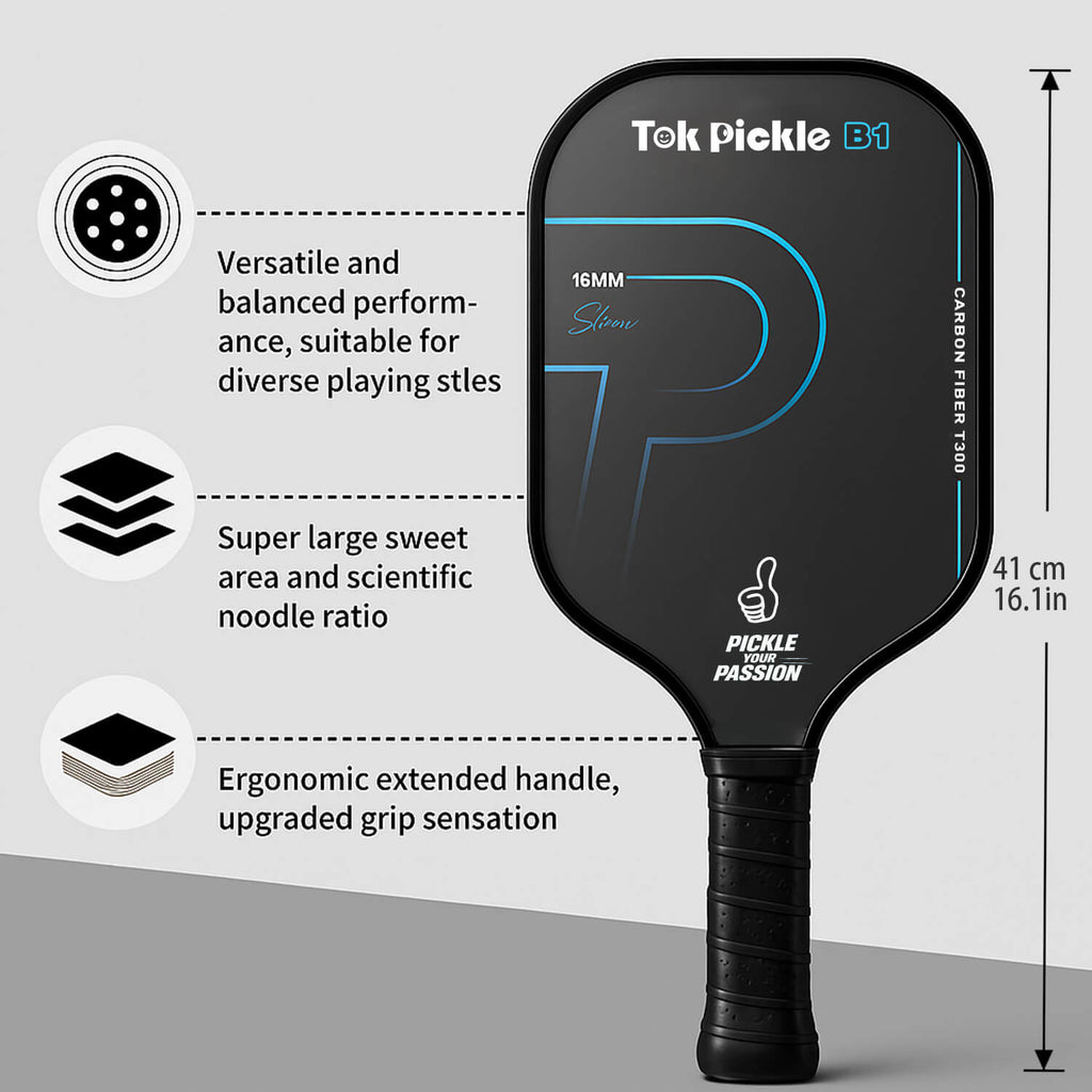 T300 Carbon Fiber Pickleball Paddle Set