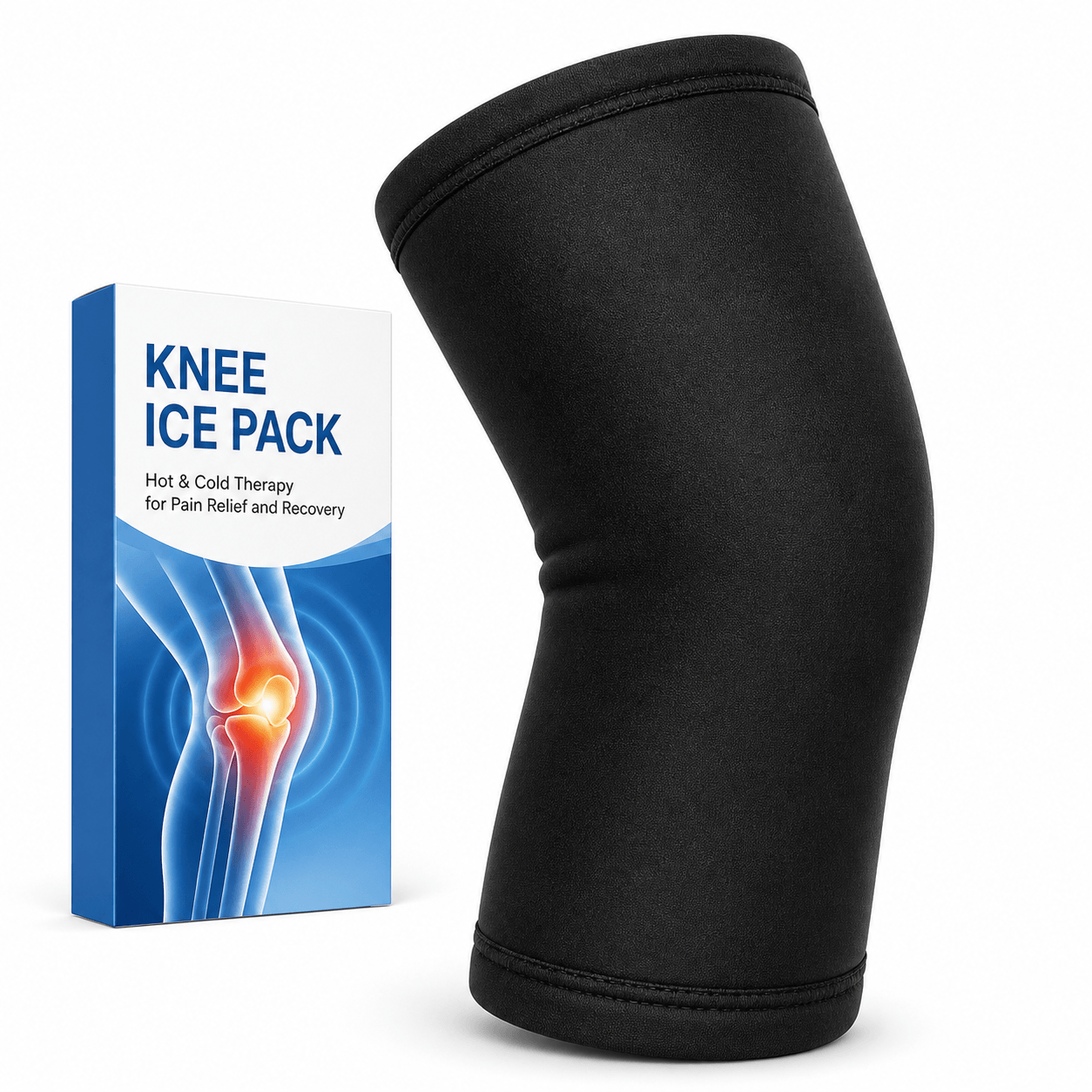 Reusable Gel Knee Wrap for Hot & Cold Therapy | Compression Support for Knee Pain