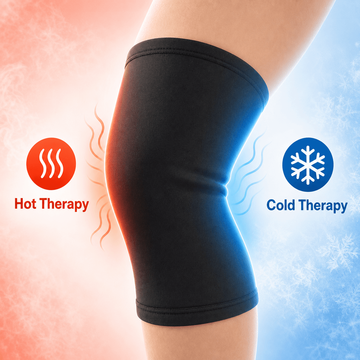 Reusable Gel Knee Wrap for Hot & Cold Therapy | Compression Support for Knee Pain