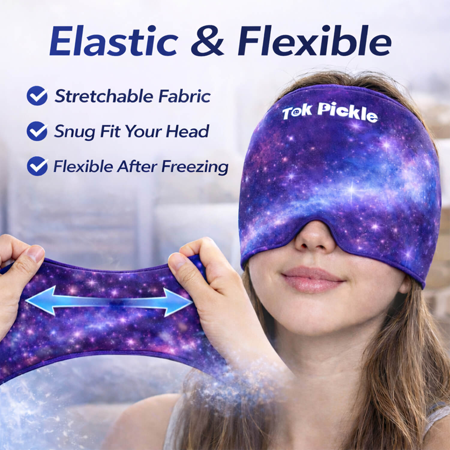 Cooling Gel Head Wrap – Hot & Cold Therapy Headache Relief Mask