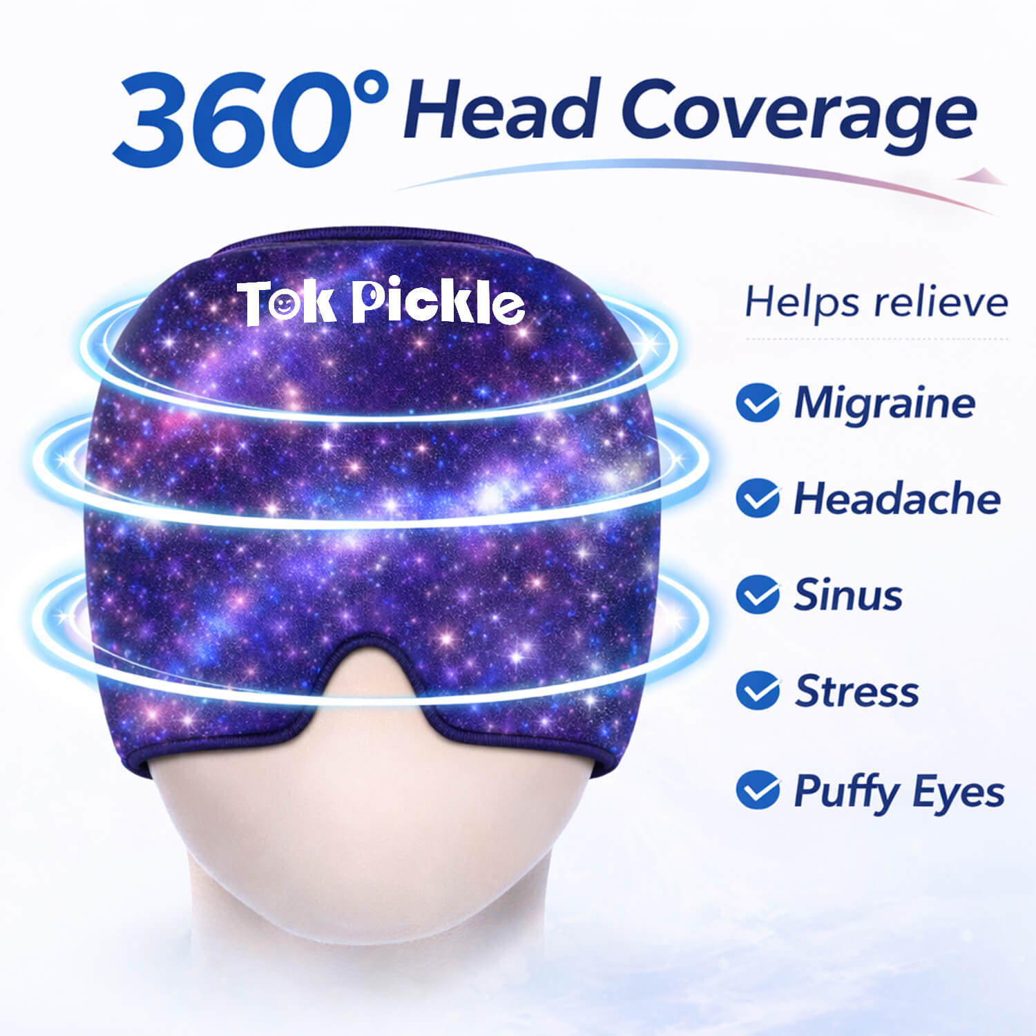 Cooling Gel Head Wrap – Hot & Cold Therapy Headache Relief Mask